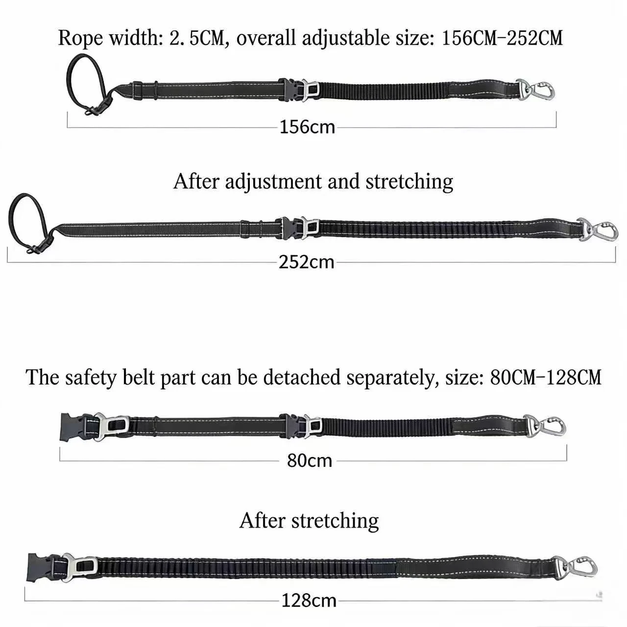 Hands-Free Multifunctional Dog Leash with Shock Absorption