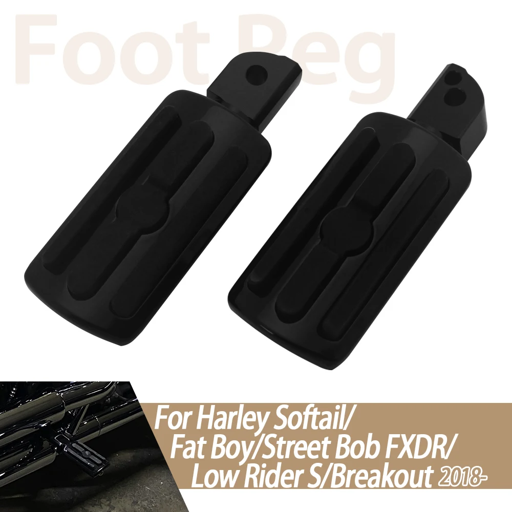 

For HARLEY SOFTAIL Fat Boy FLFBS 114 Lower Rider FXLR 107 Sport Glide 2018+ Motorcycle Accessories Passenger Footrests Foot Pegs