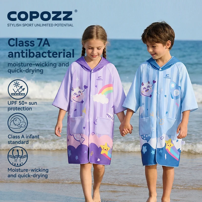 copozz-new-kid-swimming-cape-quick-dry-antibacterial-cartoon-print-absorb-water-sports-portable-pocket-children-swim-towel-beach