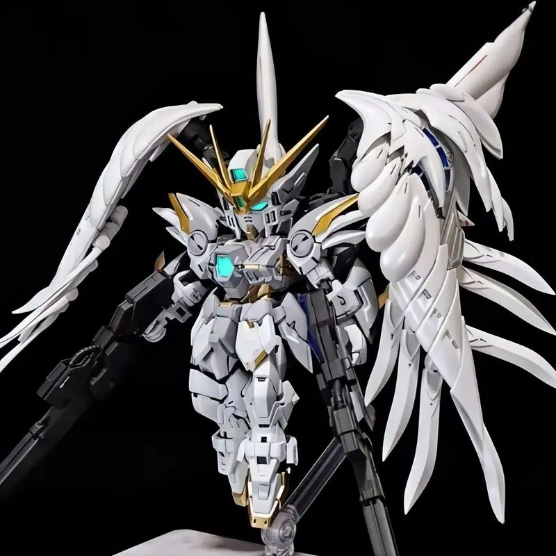 

MGSD Wing Zero Snow White Ew Angel Version, пластиковая модель для сборки с покраской, подвижная фигурка-меха, подарок для мальчиков