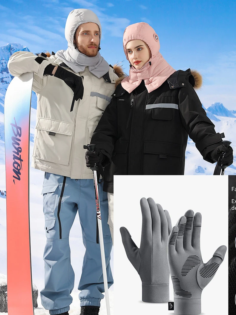 New Winter Sports Warm Ski Gloves For Men Women Touch Screen Ski Inner Gloves ycling Bicycle Riding Cold-Proof Outdoor Glove