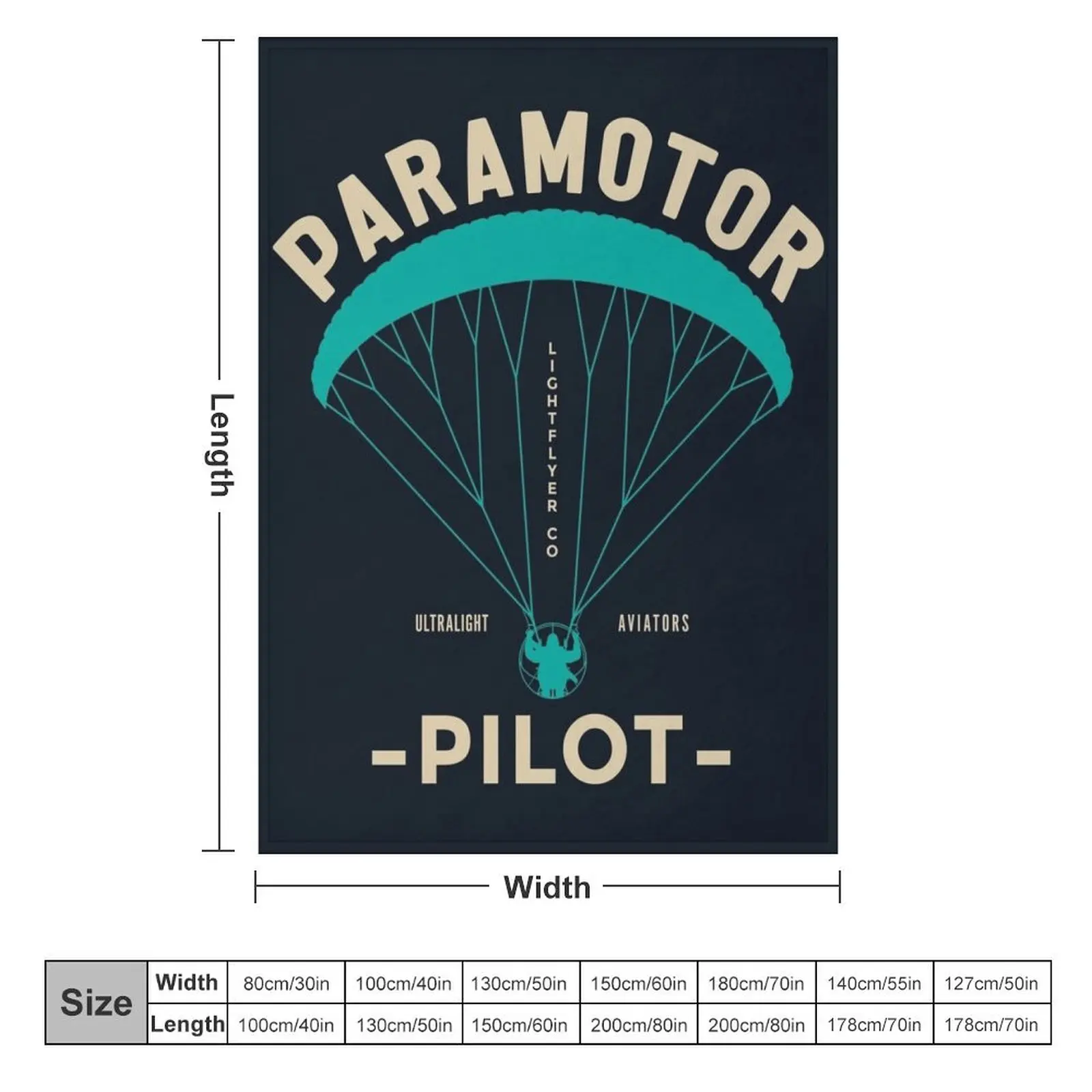 Paramotor Pilot - Ultralight Aviators Throw Blanket Kid'S Hairys manga Blankets