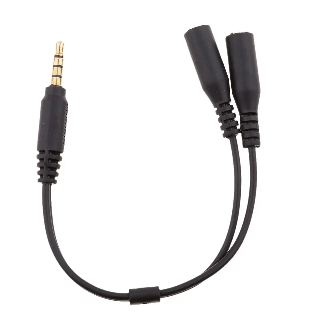 

3.5mm Male to 2 Female Headset Splitter Cable Adapter for HTC