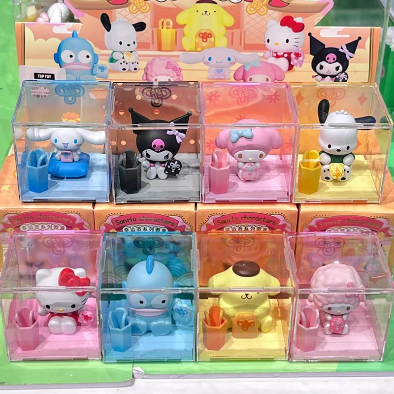 

Miniso Sanrio глухая коробка счастливый знак серии глухая коробка игрушки Kuromi My Melody Cinnamoroll помпон пурин почтовые подарки для девочек