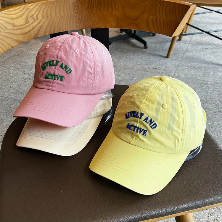 Women Men Baseball Cap Quick Dry Embroidered Hat Lively Active Nylon Sun Protection Cap Soft Top Sports Outdoor Hat
