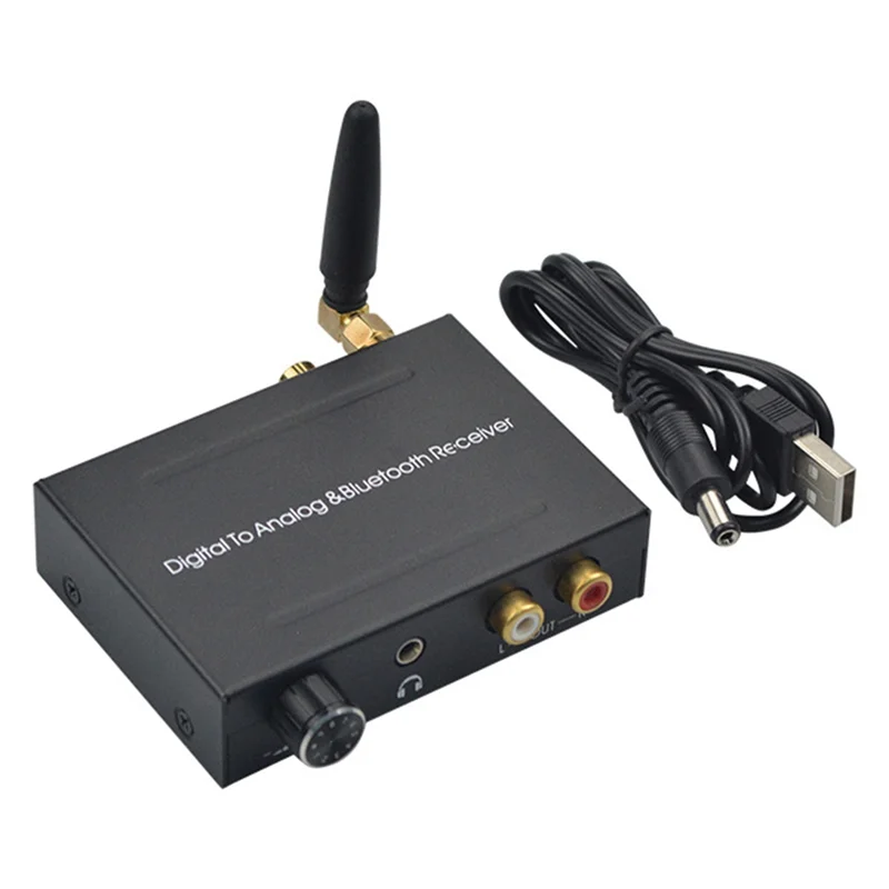 

-A95Z DAC & BT 5.0 192Khz/24Bit Hifi Digital To Analog Converter RCA 3.5Mm Jack Headphone Optical Coaxial Output For PS5