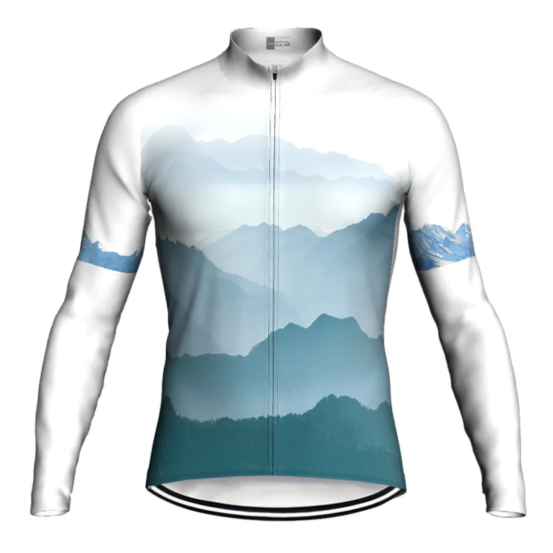 Long Sleeve Road Cycling Jersey, Downhill Top, MTB Wear, Bike Sweater, Fabric Clothes, Jacket, Race Coat, Wheel, New Fashion