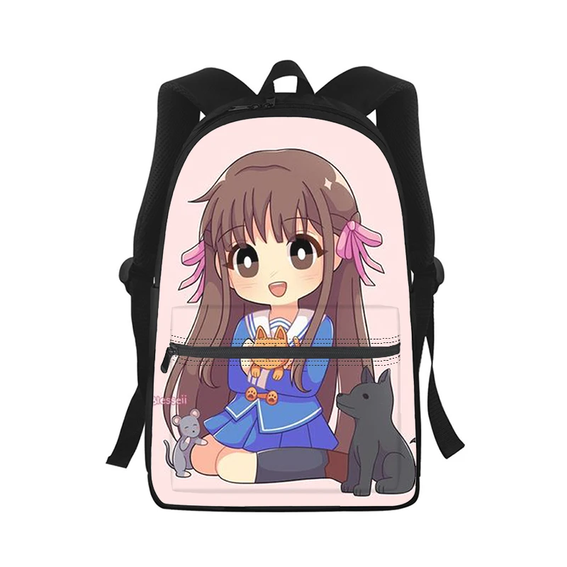 Anime Fruits Basket Men Women Backpack 3D Print Fashion Student School Bag Laptop Backpack Kids Travel Shoulder Bag