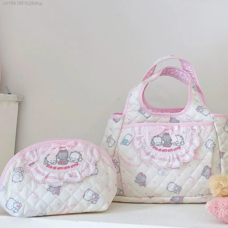 Simpatiche borse da viaggio Sanrio Borse firmate Kawaii Borsa da donna Tote Borsa a tracolla femminile Borsa da cartone animato Y2k Borsa per cosmetici Lady