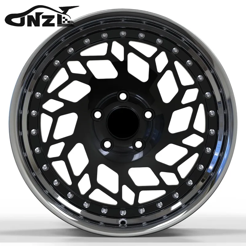 Zhenlun Deep Dish Passenger Forged Wheel Rims Black Spokes Jdm For Sports Car 5*112 5*114.3 5*120