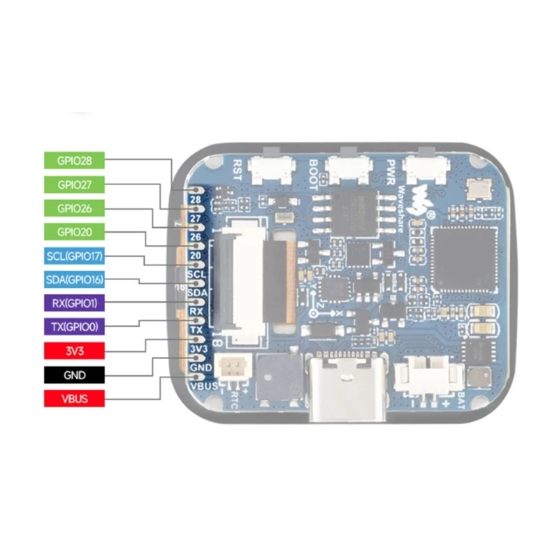 sviluppo avanzato schermo LCD RP2040 da 1,69 pollici con processore 2Core memoria