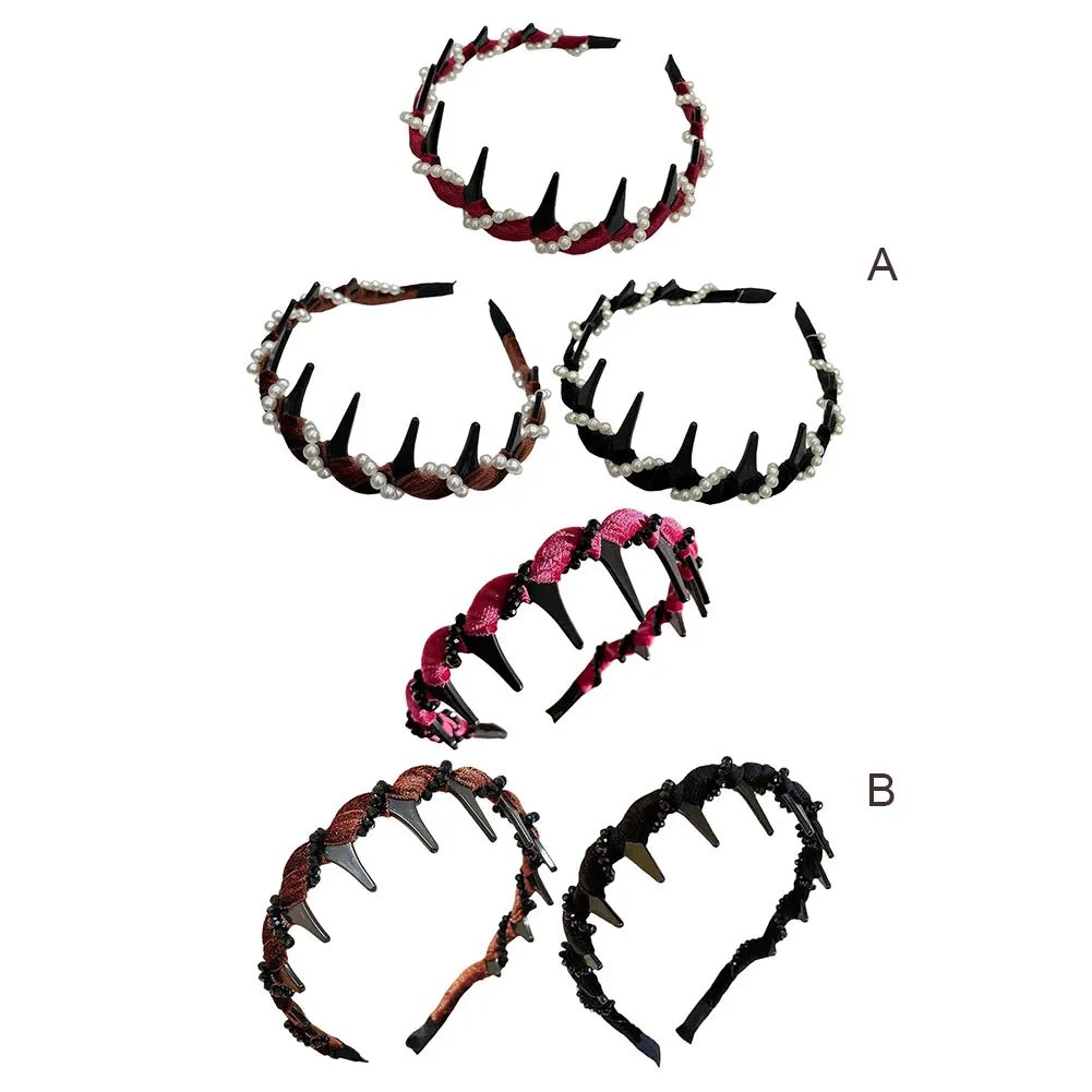 

3Pcs Elegant Headband with Teeth Decorative Hair Band Fashion Hair Accessories Gifts for Women Girls