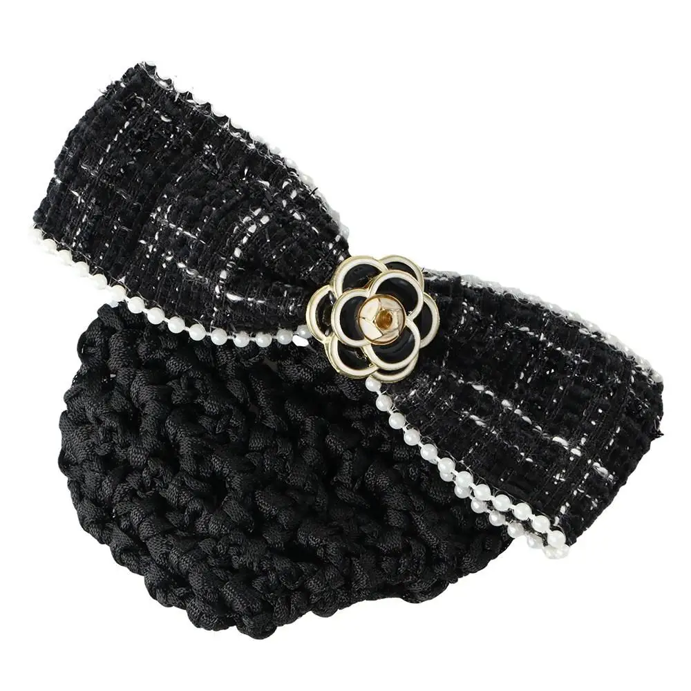 

Ponytail Clip Airline Stewardess Headwear Hairgrips Cover Net Women Spring Clips Korean Bun Snood Professional Headdress