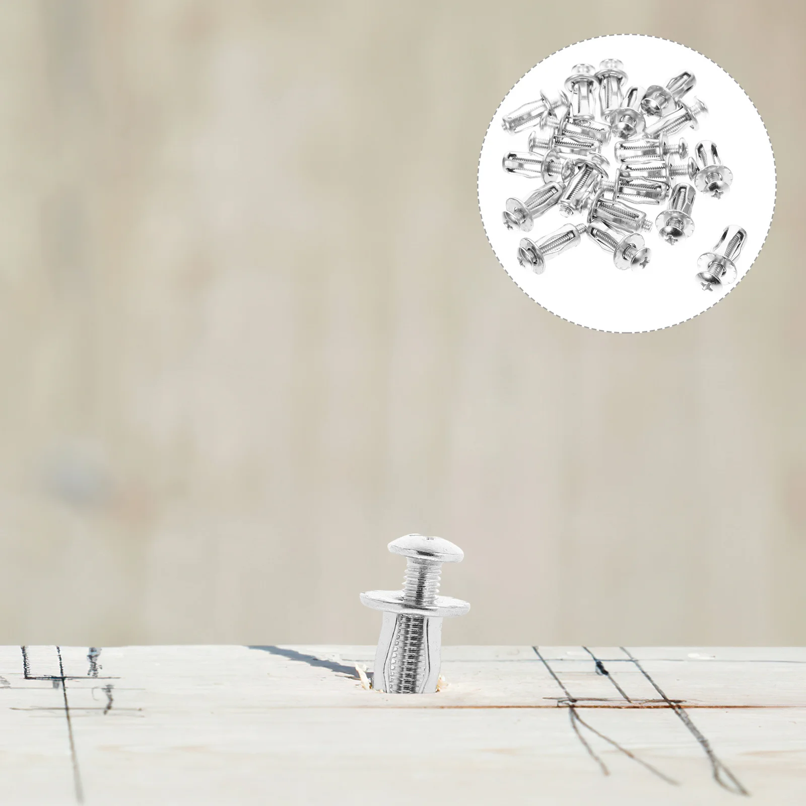 

20Sets Hollow Door Anchor Expansion Nut Screw Fixing Nuts Durable Reusable for Walls Doors Steel Hollow Door Anchor