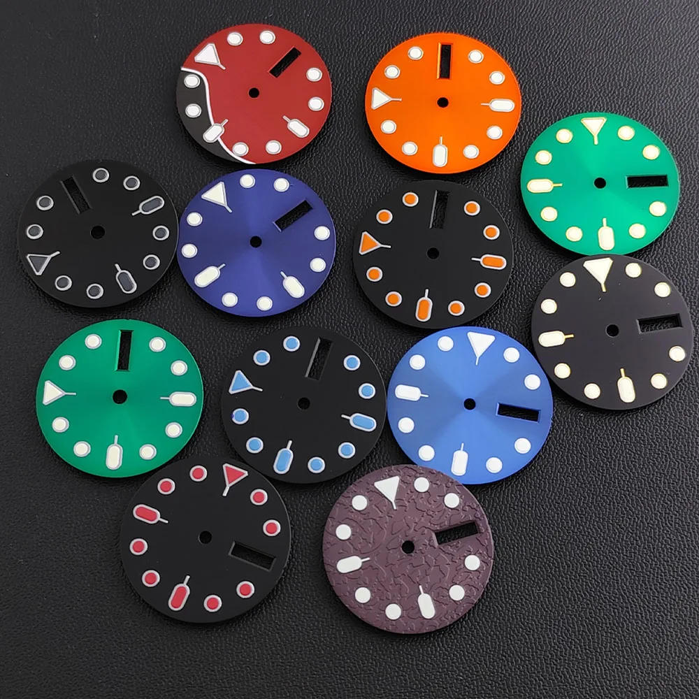 

28.5MM Diameter Dual Calendar Sterile Watch Dial SKX007 Modified Dials for NH36 Movement Accessories Watch Parts For Wristwatch