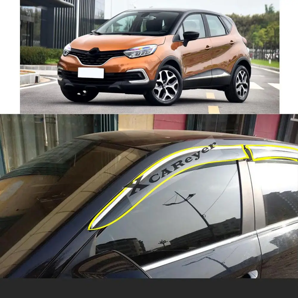 For RENAULT Captur 2015 2016 2017 2018 2019 Car Body Styling Sticker Plastic Window Glass Wind Visor Rain/Sun Guard Vent Parts