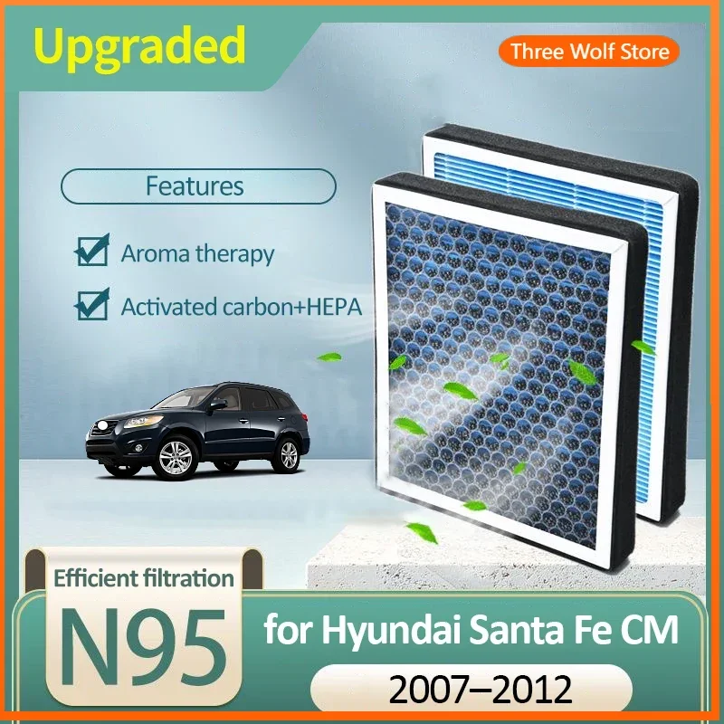 

Activated Carbon Air Filter for Hyundai Santa Fe CM Inokom 2007 2008 2009 2010 2011 2012 Auto Air Conditioner Filter Accessories