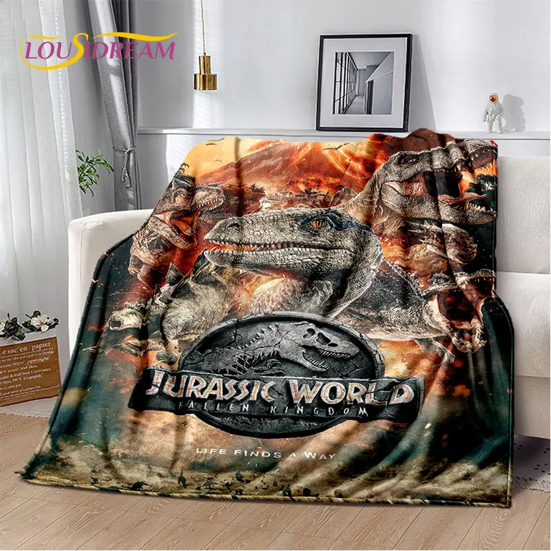 Cartoon Jurassic Park Soft Plush Blanket,Flannel Blanket Throw Blanket for Living Room Bedroom Bed Sofa Picnic Cover Bettdecke