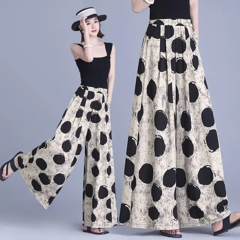 Pantalon de plage fluide pour femmes, grande taille, élastique Xxl, tout moyen Y2k, Streetwear, confortable, extensible, nouveau en G