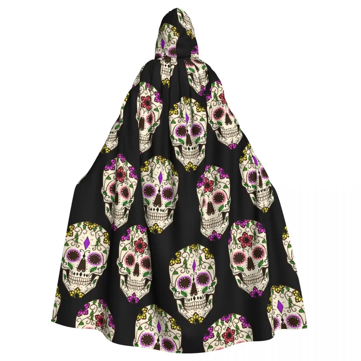 Cosplay Medieval Costumes Day Of The Dead Skull Hooded Cloak Capes Long Robes Jackets Coat Carnival