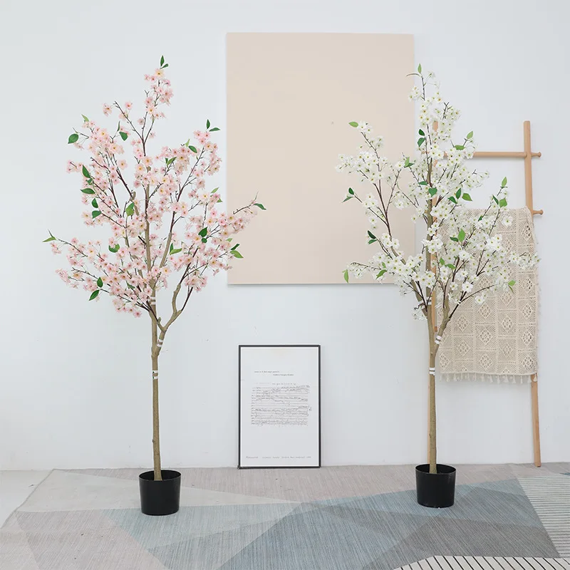 

Simulation cherry blossom tree potted wedding decoration wishing tree hotel shopping mall living room landscaping green plants