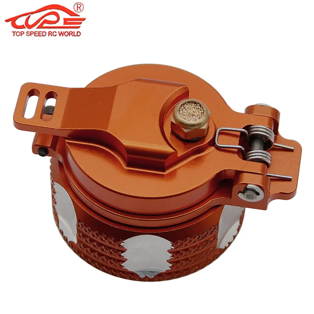 Tapa de tanque de combustible de Metal CNC mejorada para 1/5 GTB Racing HPI ROFUN ROVAN KM BAJA 5B 5T 5SC Buggy Truck Parts