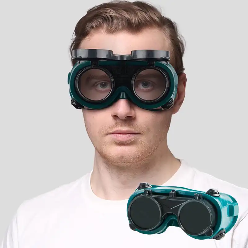 

Fold-up welding goggles Dual-flip UV Rays Large View Screen Welders' Welding Glasses Electric Welding Glasses Tools