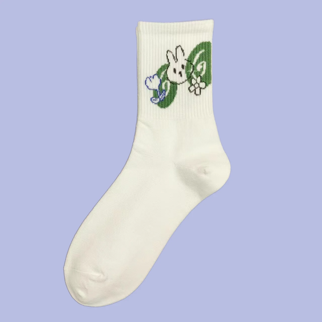 Calcetines deportivos blancos a rayas para mujer, medias altas japonesas de tubo medio, primavera y verano, 5/10 pares, novedad de 2024