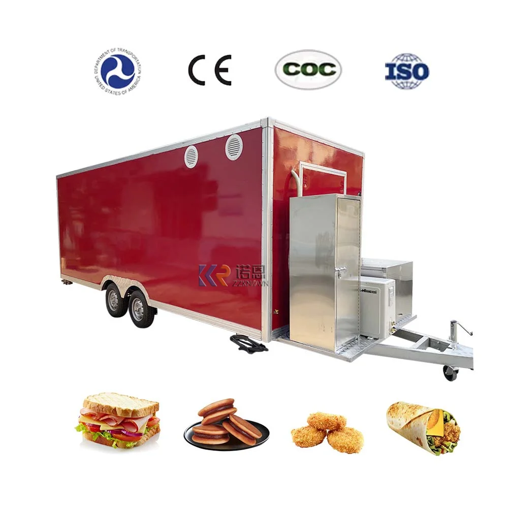 2023 Cheaper Food Trailer With Grill Hot Dog Cart For Sale Food Truck with Full Kitchen Equipment