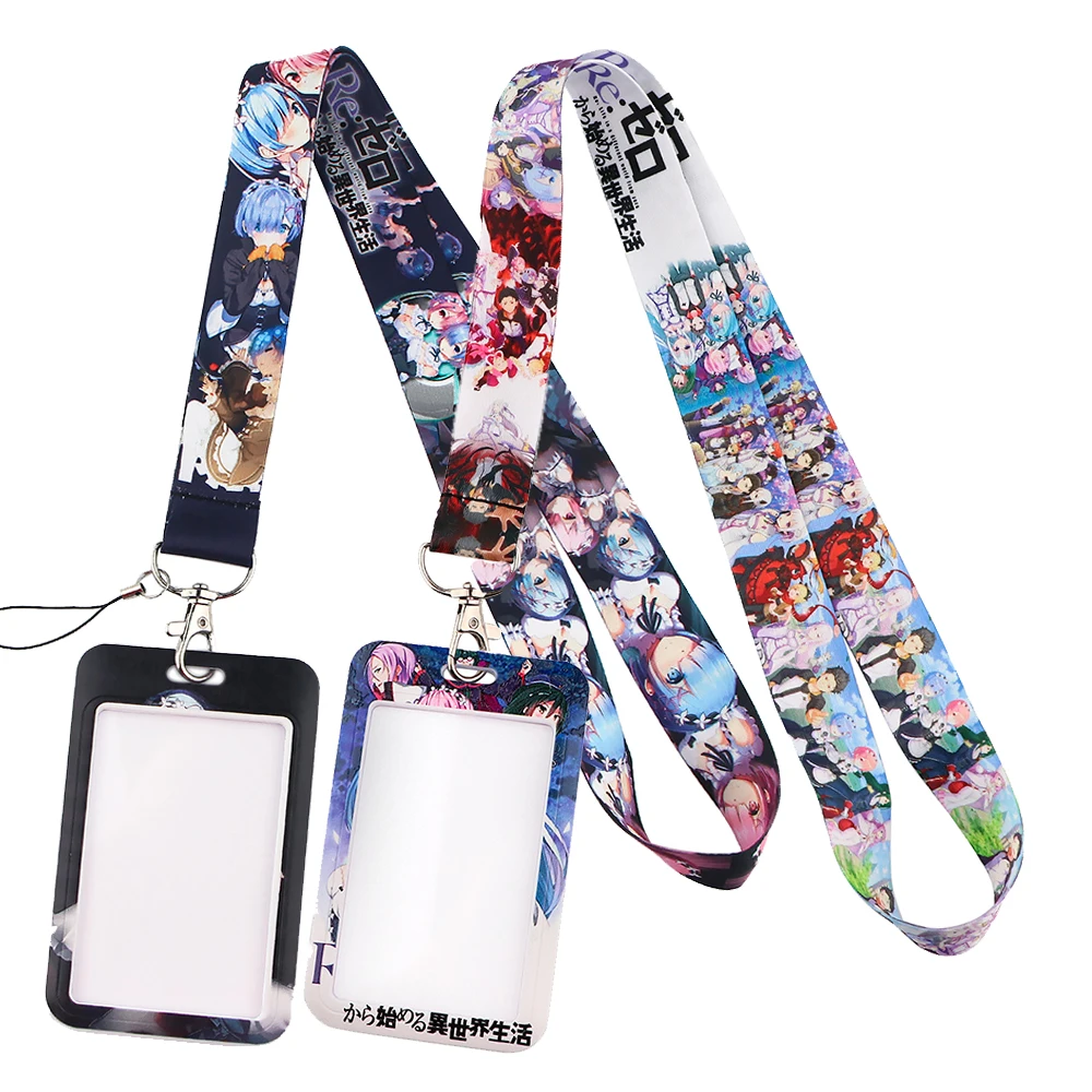 YL1206 Japanese Anime ReLife in a Different World From Zero Lanyards Metro Bus Card ID Badge Holder Rope Friends Christmas Gifts