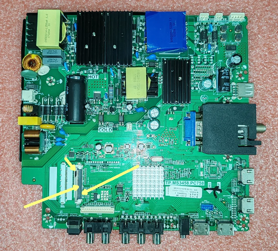 TP.MS3458.PC758  4K three in one TV motherboard  physical photo for v500dj6-qe1  LED SCREEN  120V--136V  550MA   WORKING  GOOD