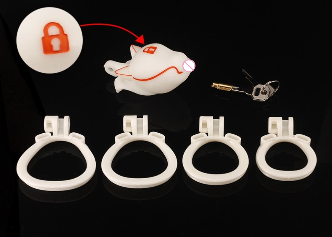 Resin Male Chastity Device HT-V5 Click&Lock Cobra Cock Cage Cock Ring Sleeve Lock Penis Cage Bondage Belt Fetish Sex Toy for Men view 2