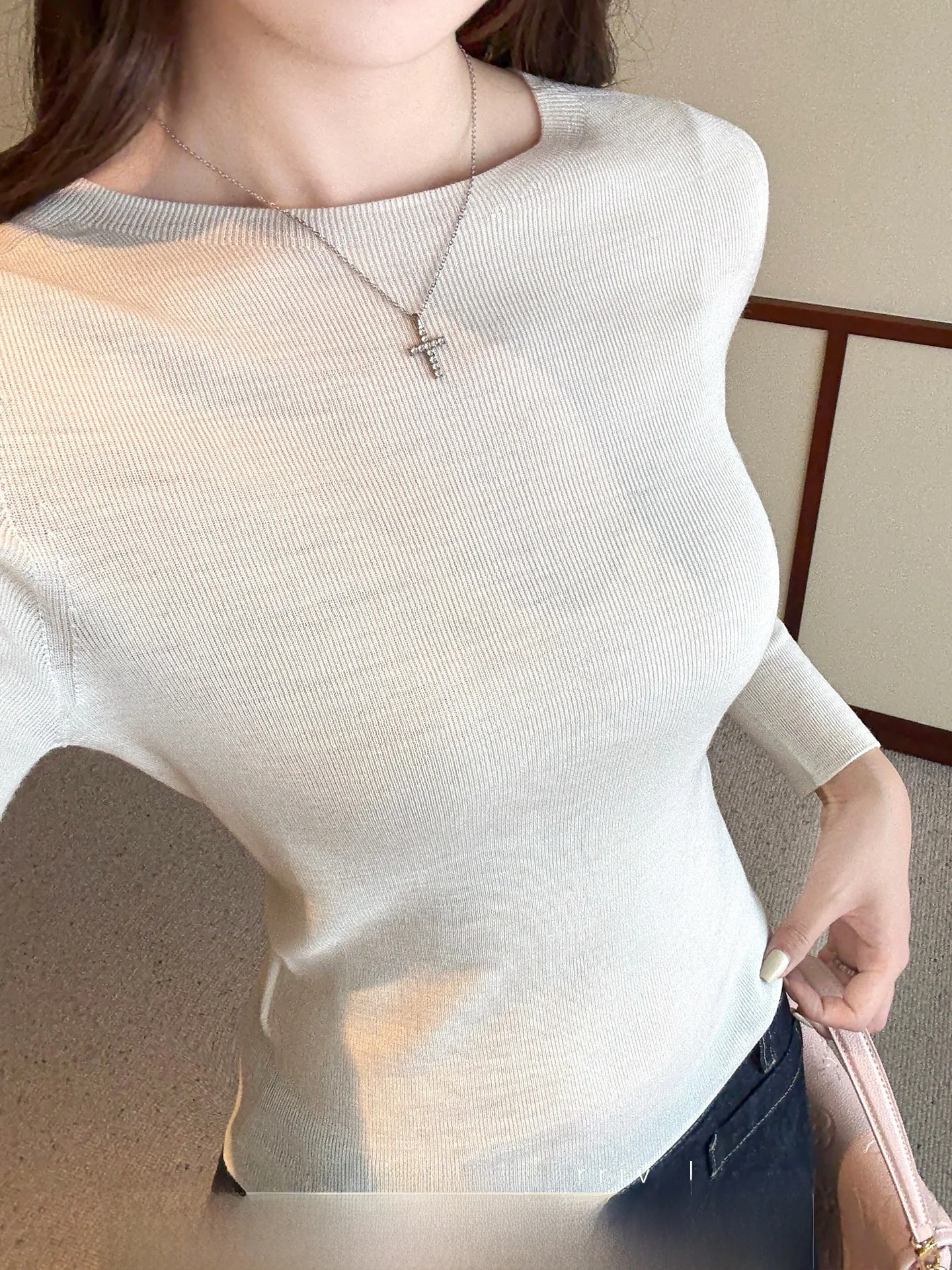 

Xzichic Sl One-Piece Woolen Knitted Long Sve Hoodie Women's Base Layer Top Warm Comfortable Korean Sle Winter Faion