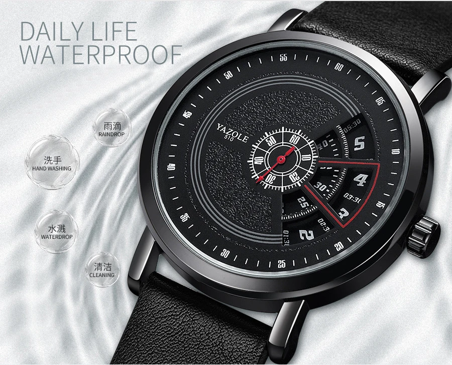 시계 남자 패션 스포츠 턴테이블 방수 남자 시계 벨트 쿼츠 시계 남성 시계 가죽 손목 시계 Relogio Masculino