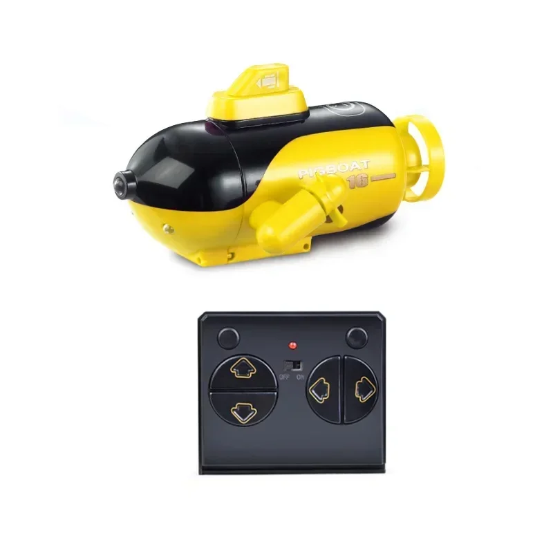 Mini submarino rc 2.4ghz com luz led barco de controle de rádio à prova d'água recarregável submarinos elétricos presentes brinquedos para crianças
