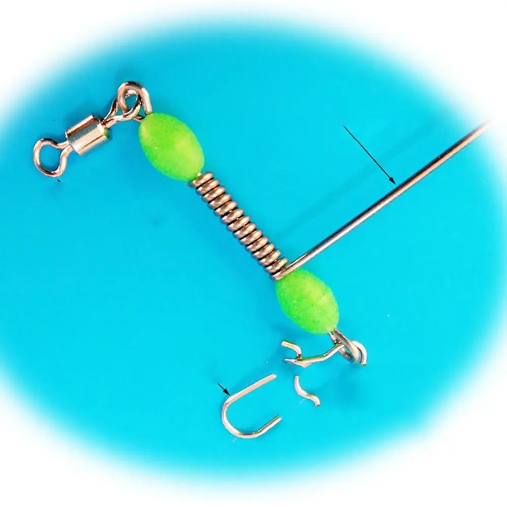 10PCS T-Shape T-Shape 3 Way Rolling Swivel Rotating Without Limit Quick Lock-open Rolling Swivel with Pearl Strong Tensile Force