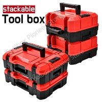 Large Empty Tool Box Set Stackable Piece Storage Box Toolbox For Mechanics Plastic Tool Organizer Suitcase for Tool