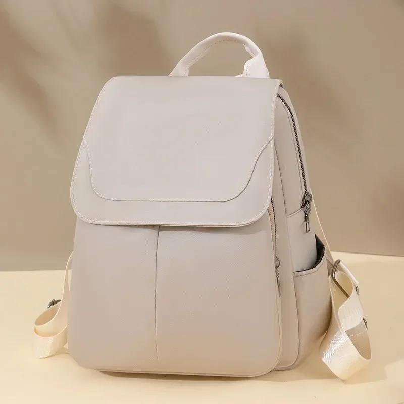 

Sewing Thread Handle Backpacks Large Capacity Interior Compartment 2025 Hot Sale Bags for Women Softback Zipper Pu Backpacks
