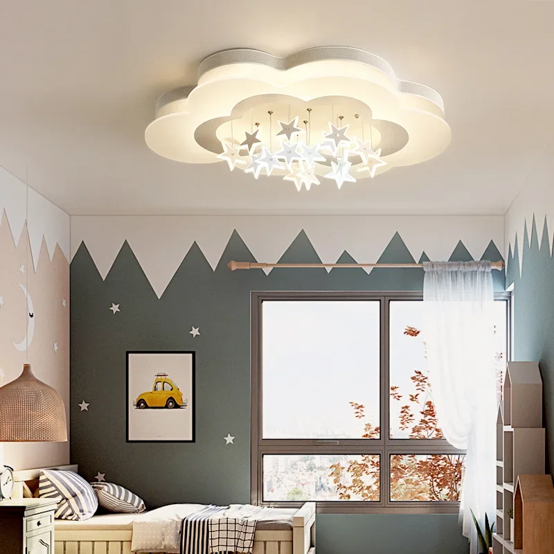 

Modern LED Ceiling Lights For Child Bedroom Study Room Babyroom colorful star inner Lighting Luminaire Decorations Home fixture