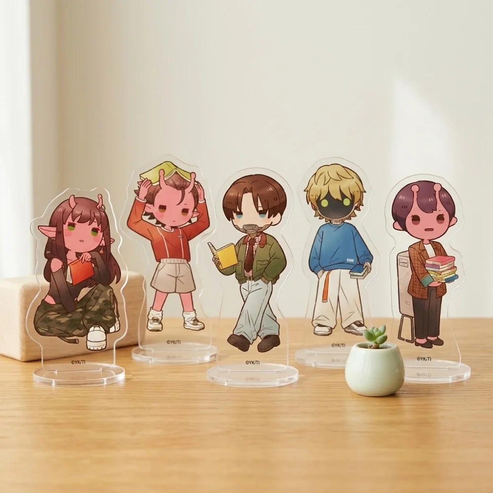 Anime Milky Subway Acrylic Stand Figure Chiharu Makina Akane Kanata Kurt Max Cute Chibi Desk Decor Fans Gift Keychain