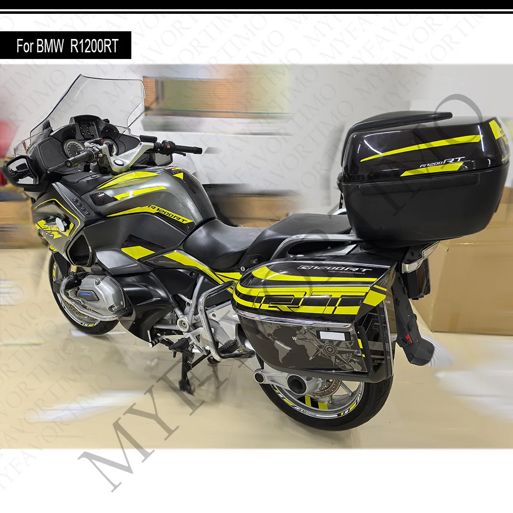 For BMW R1200RT 1200 RT Motorcycle Fairing Fender Trunk Luggage Protector Kit with Tank Pad Grips Knee Wheels Stickers Decals