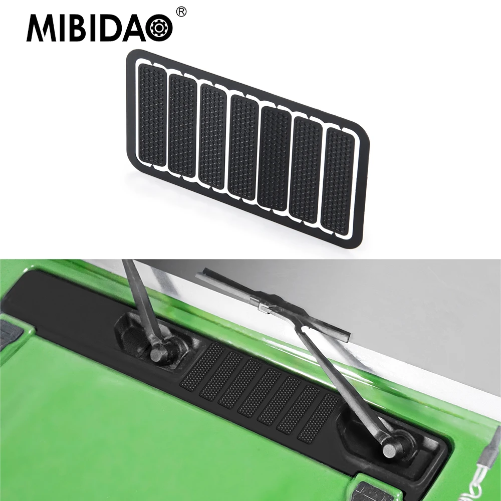 MIBIDAO Simulation Stainless Steel Hood Vent Louvre Intake Grille Cover for Axial SCX6 1/6 RC Crawler Car Decoration Parts