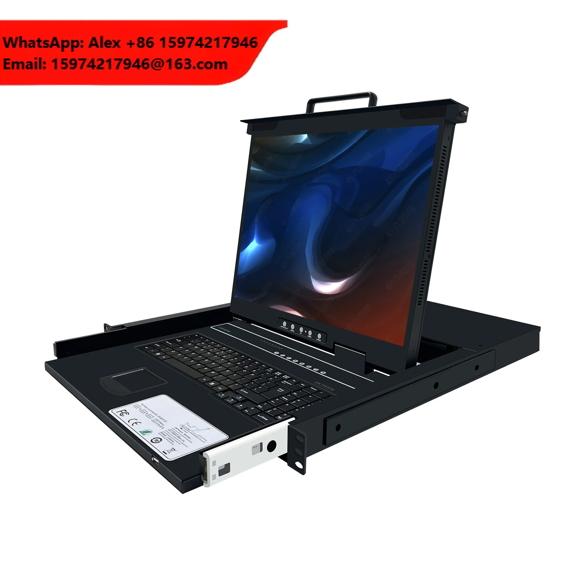 HDM 4k UHD 60Hz 1280*1024 1U Rack Mount Kvm Console 17 Inch 4 Port Lcd Screen Kvm Switch