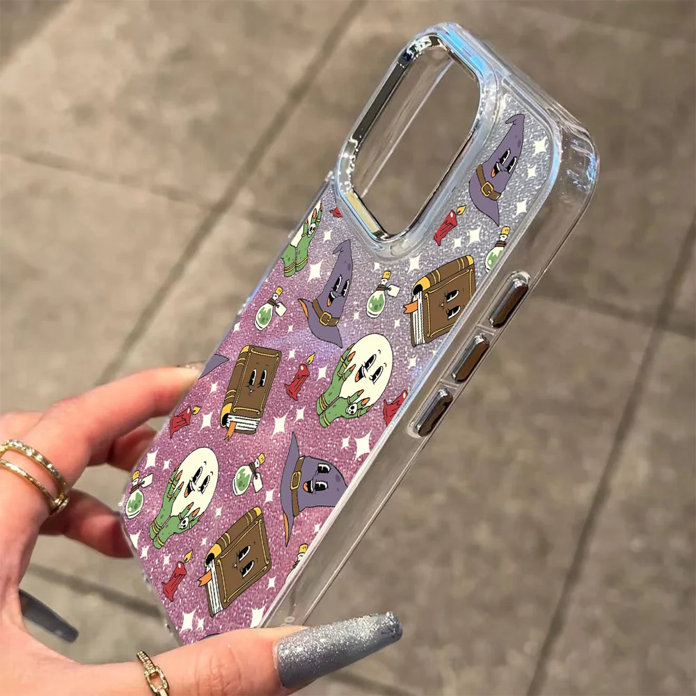 OPPO Realme 14 12 13 C75 C65 C63 GT3 C55 C33 C31 C30 Narzo 50 C35 Pro Plus 4G 5G용 마법의 책과 마법의 모자 도금 폰 케이스