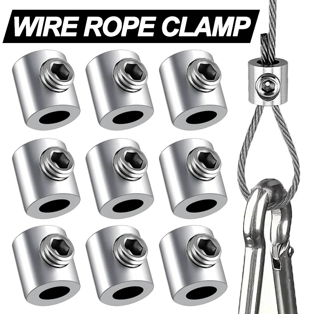 

Зажим для стального троса 0,8-2 мм, кабель из нержавеющей стали, медный металлический подвесной зажим, регулируемые винты, фиксированные аксессуары для оборудования