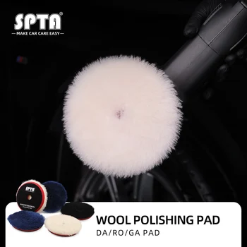 (Tek satış) SPTA 3 "(80mm)/5"(125mm)/6 "(150mm) uzun saç parlatıcı parlatıcı ağda için yün parlatma pedi yüksek yoğunluklu kuzular
