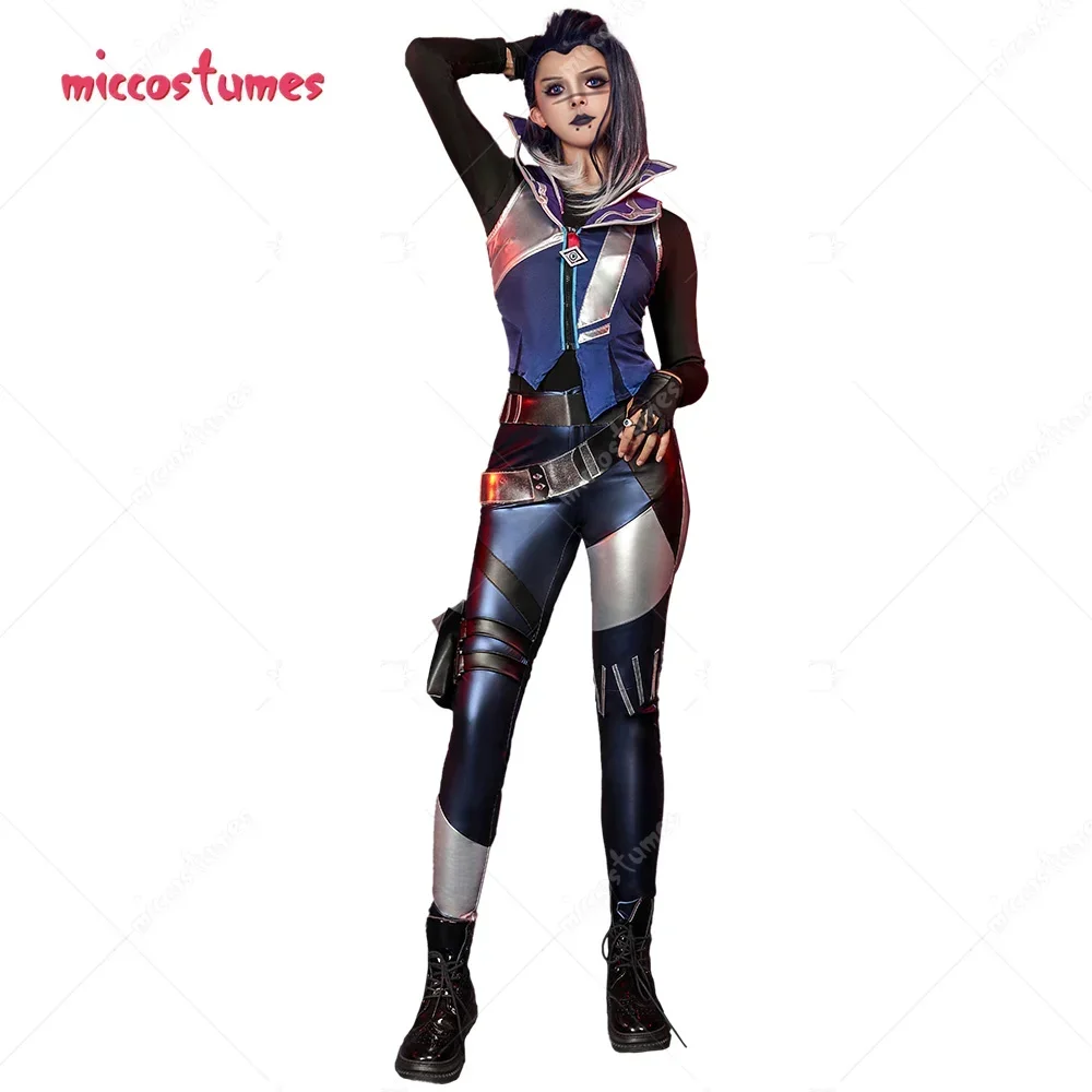 Miccostumes Women's Cosplay Costume Shirt and Trousers with Vest and Gloves for Women Halloween Costume