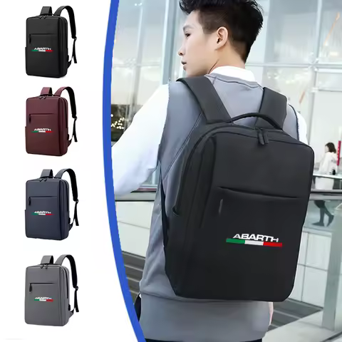 USB Rechargeable School Bag Waterproof Laptop Backpack For FIAT 500 Abarth Linea Ducato Tipo Punto Stilo Panda Fiorino Doblo