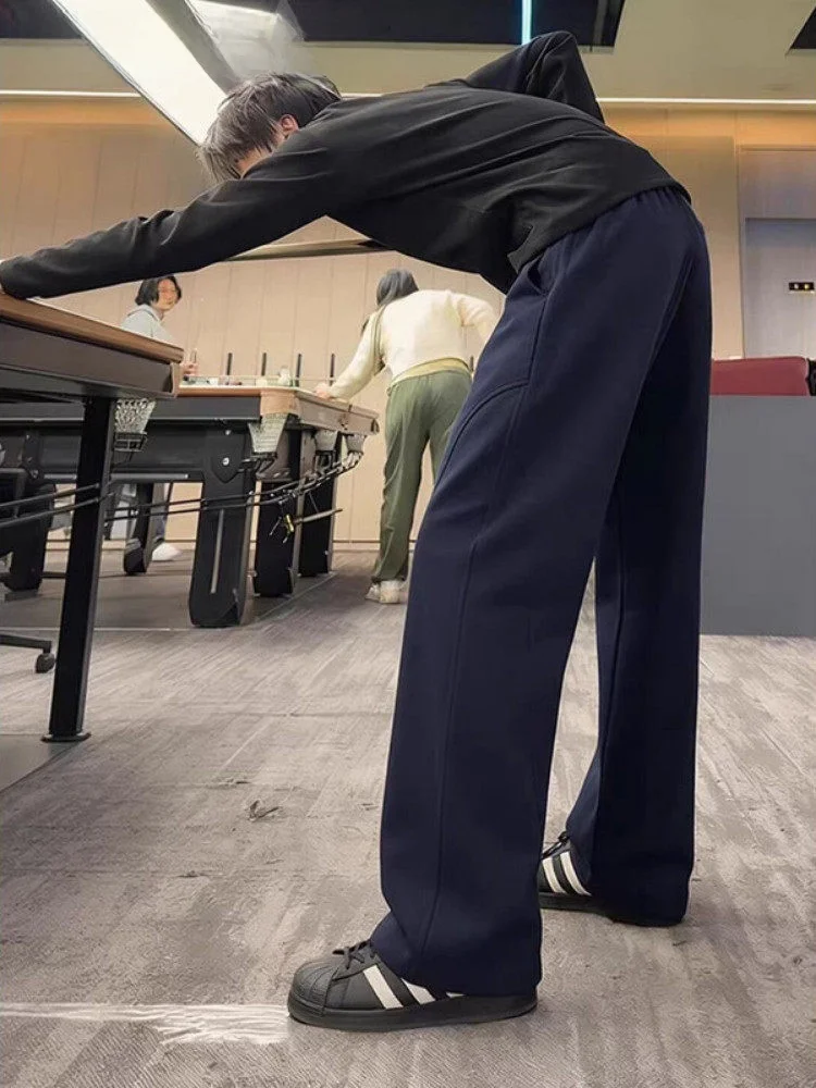 

Visvim Ennio Men's Fitn Sports Pants Straight Leg American Sle Spring Drapey Blue Casual Trousers for Active Wear