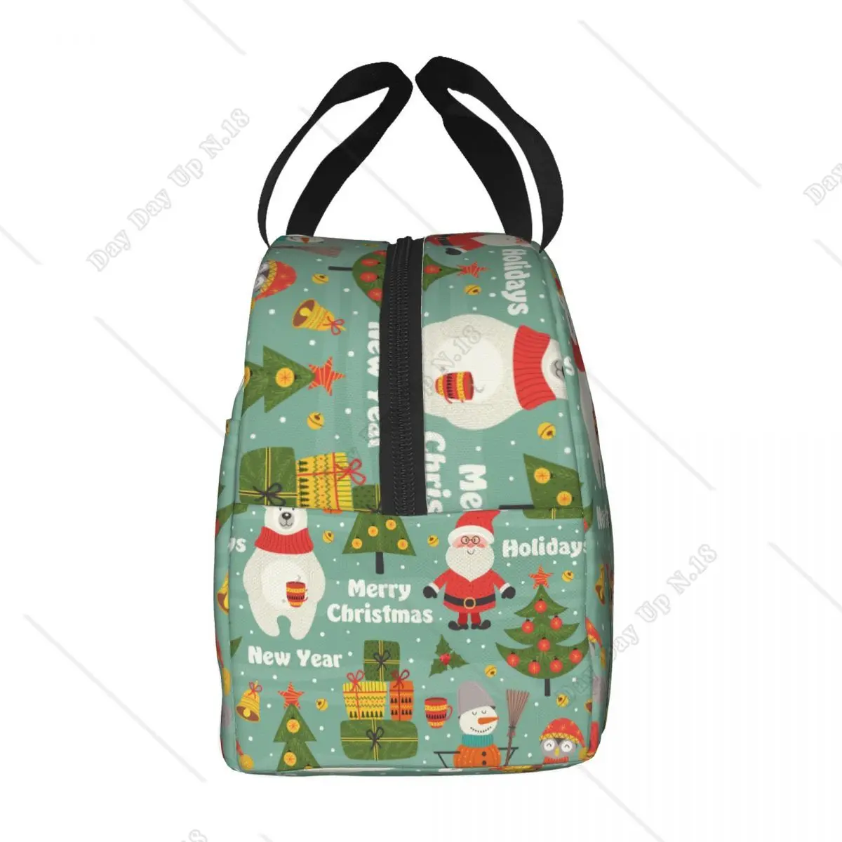 Christmas beat and Santa claus Lunch Bags for unisex Cooler Thermal Insulated Bento Box Outdoor Food Picnic Storage Bag image 4